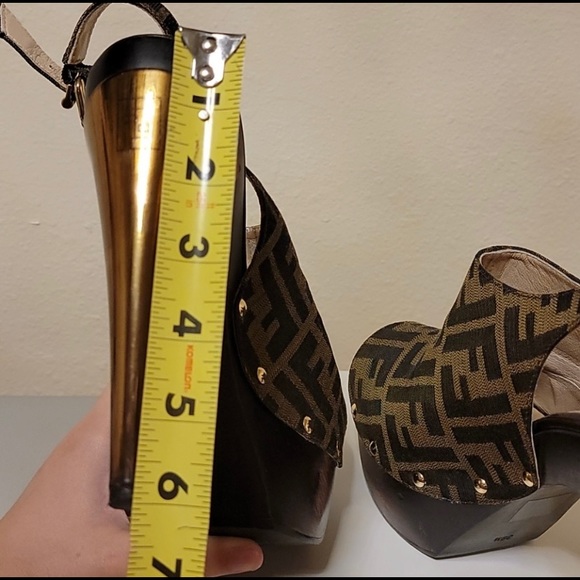 Fendi Zucca Platform Heels - Picture 6 of 11